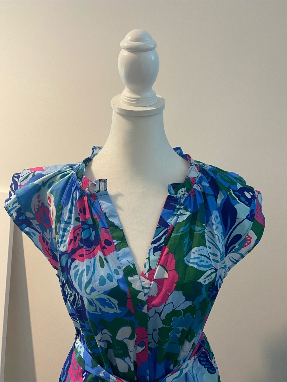 Sugarlips Blue, Pink and Green Floral Dress - Picture 2 of 4